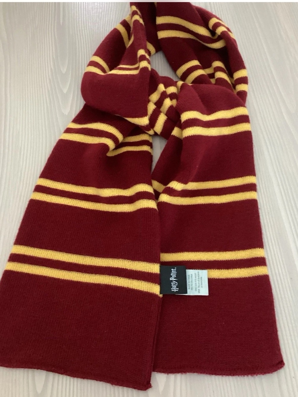 Official Harry Potter Gryffindor Scarf Maroon Gold Knit Cosplay Costume 68” Long